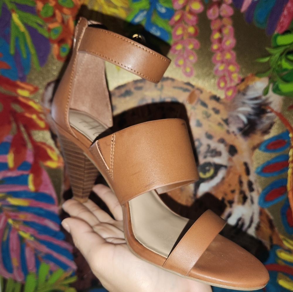 INC International Concepts Tan Strappy Heels